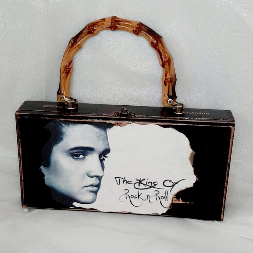 Elvis cigar box purse unique collectible